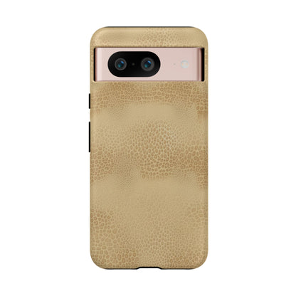 Tan Distressed Leather Texture Phone Case — Rugged Protective iPhone Cover