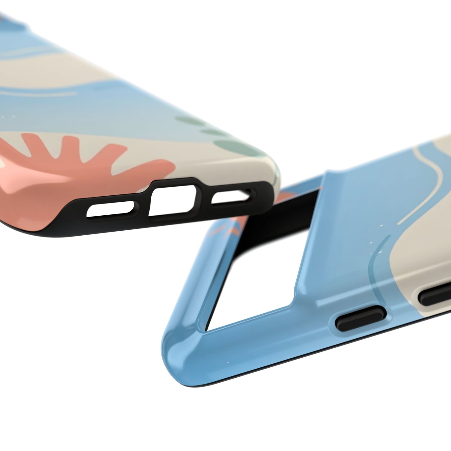 Beach Waves Tough Phone Case — Summer Sun & Seashell Protective Cover