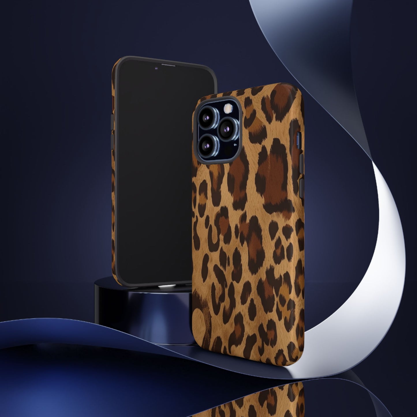 Leopard Print Tough Phone Case — Durable Animal Print Protective Cover