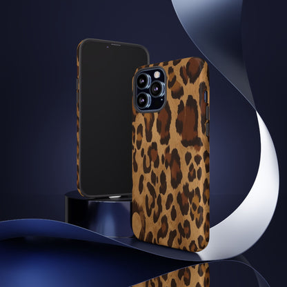 Leopard Print Tough Phone Case — Durable Animal Print Protective Cover