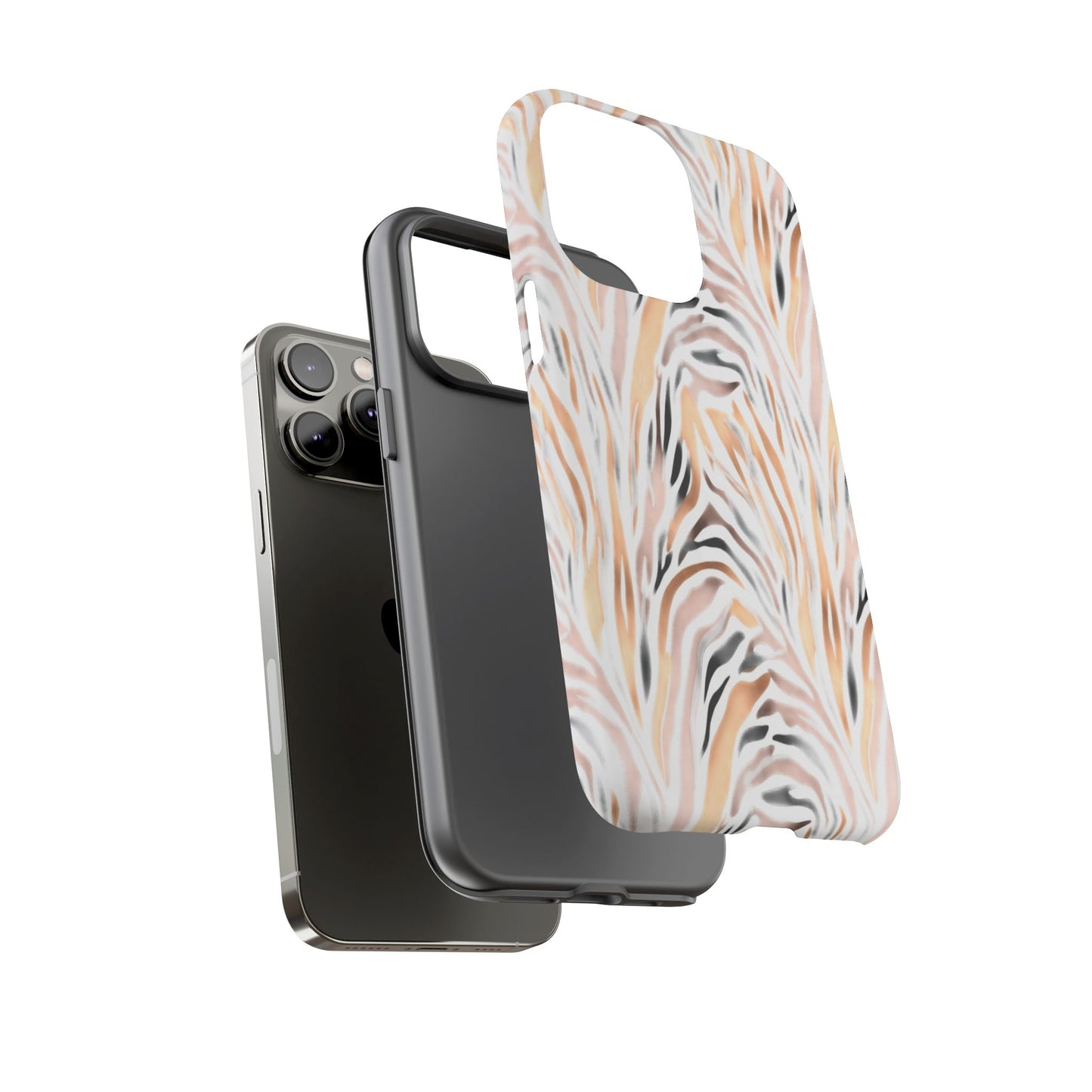 Tough Case — Neutral Watercolor Tiger Stripe Phone Case