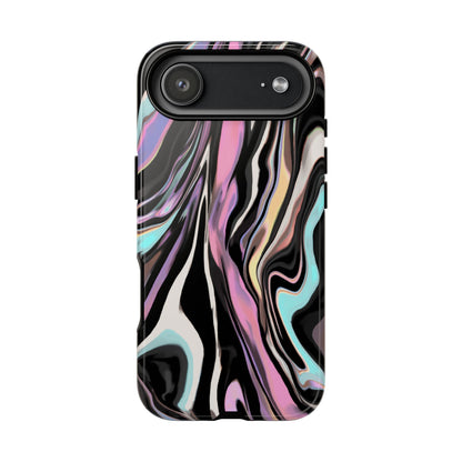 Abstract Marble Tough Phone Case — Pastel Swirl Protective Cover