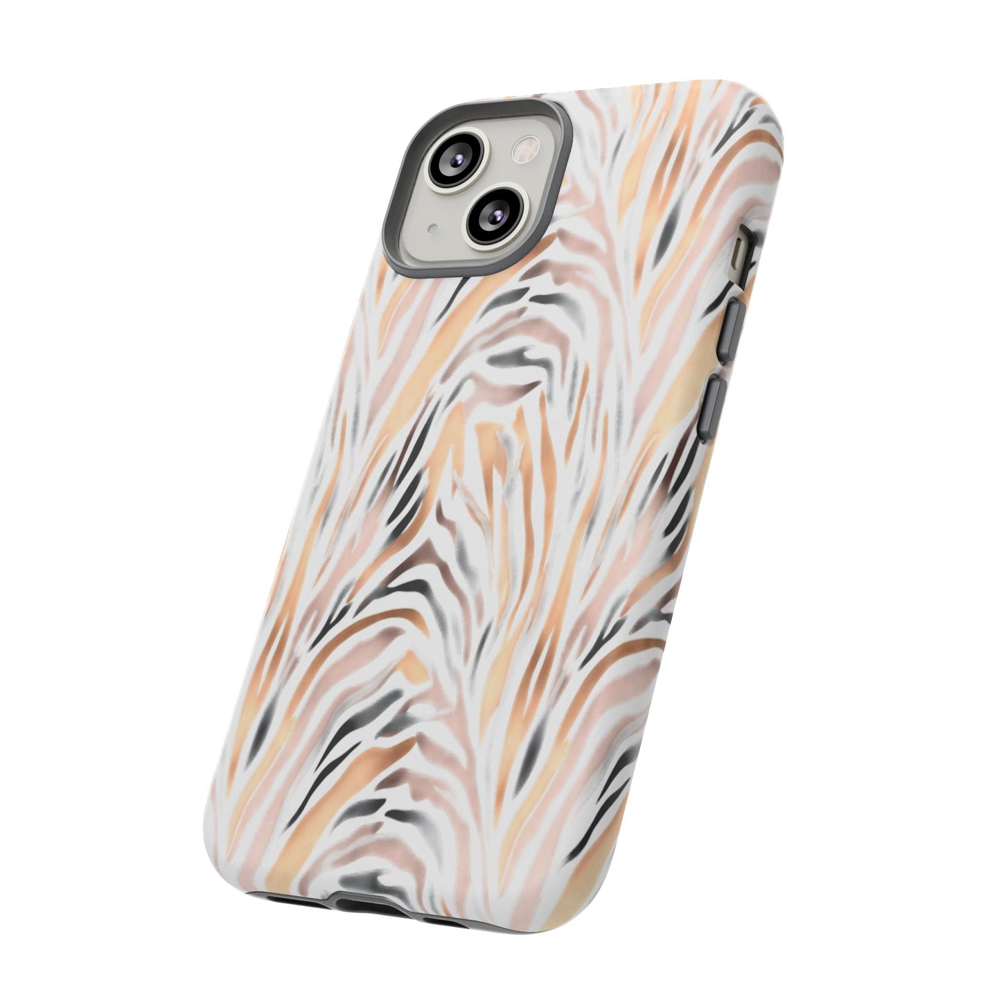 Tough Case — Neutral Watercolor Tiger Stripe Phone Case