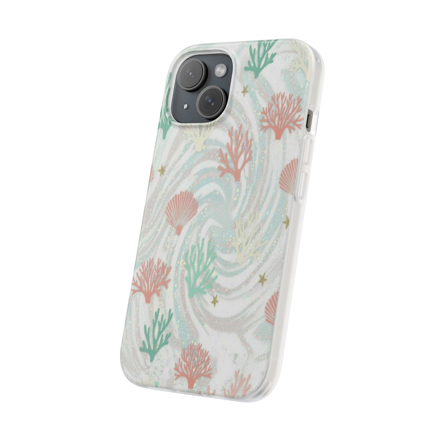 Pastel Seashell Phone Case — Coral Reef Wave iPhone Cover