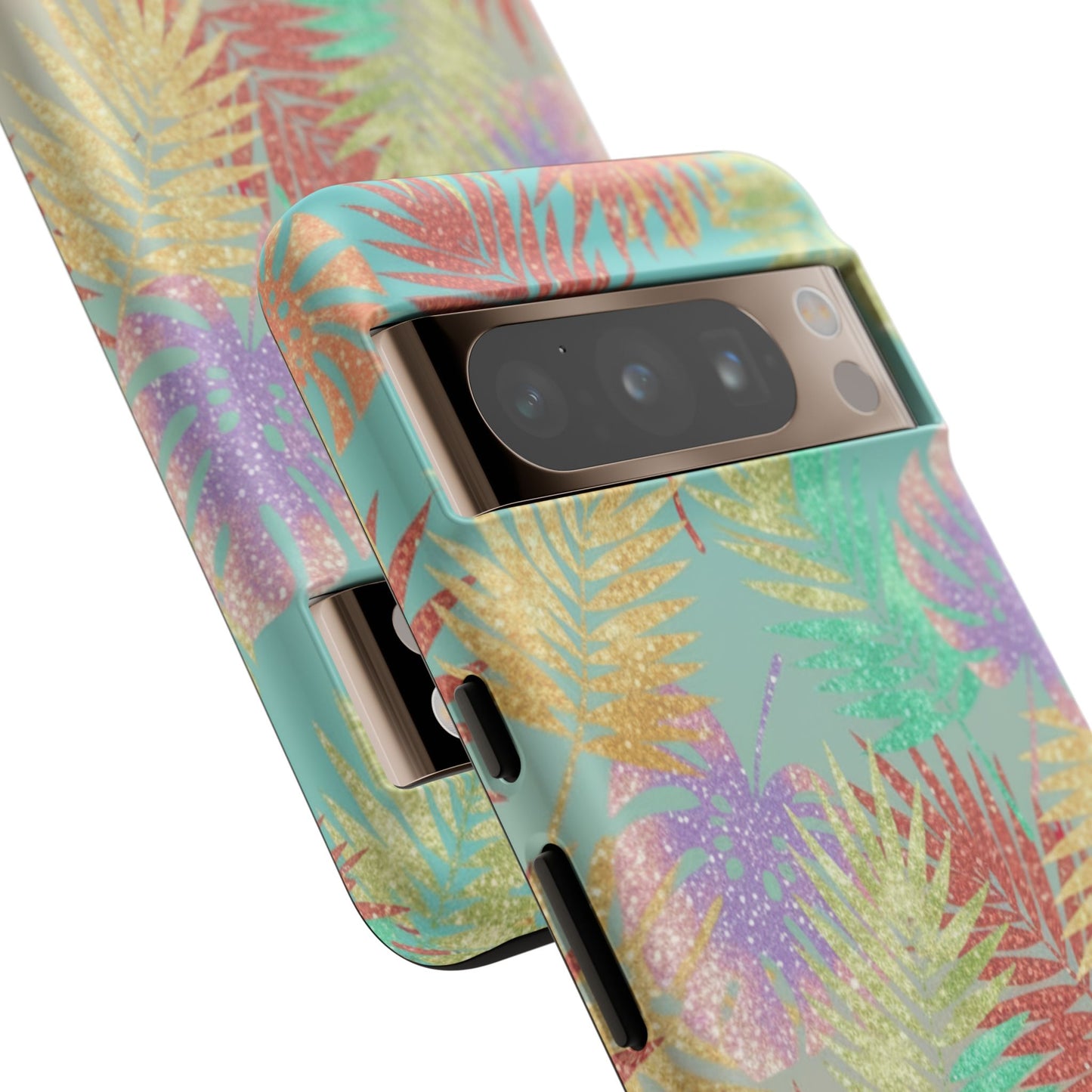 Tropical Palm Leaf Tough Phone Case – Colorful Pastel Botanical Protection
