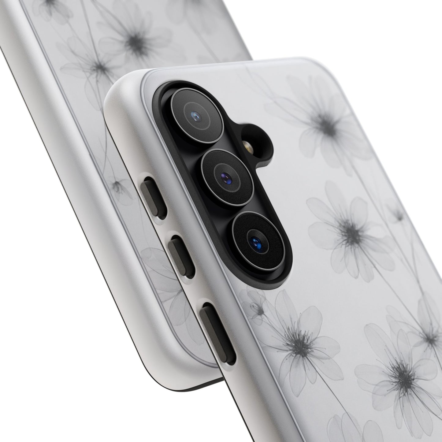 Tough Case — Black & White Floral Tough Phone Case