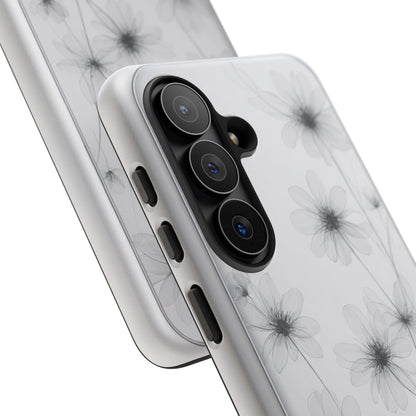 Tough Case — Black & White Floral Tough Phone Case
