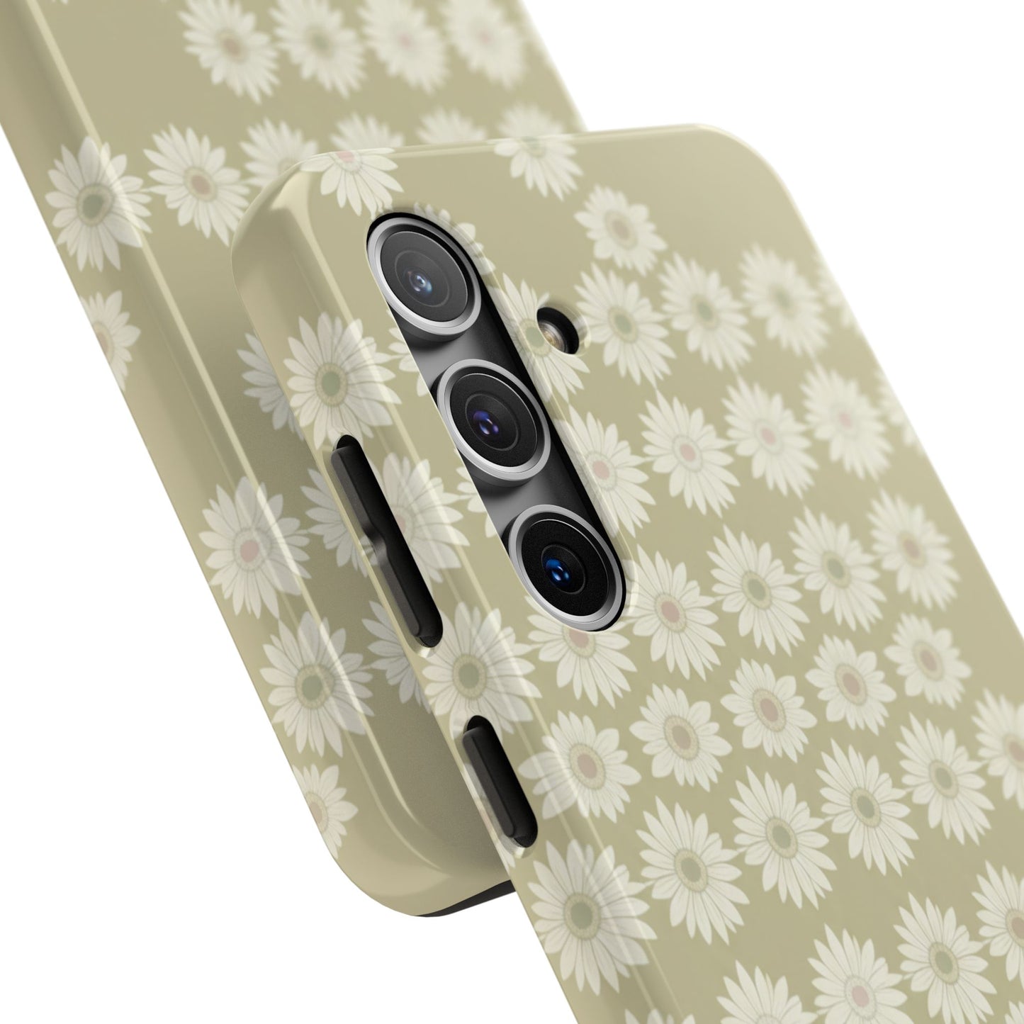 Daisy Pattern Tough Phone Case — Protective Floral iPhone Cover