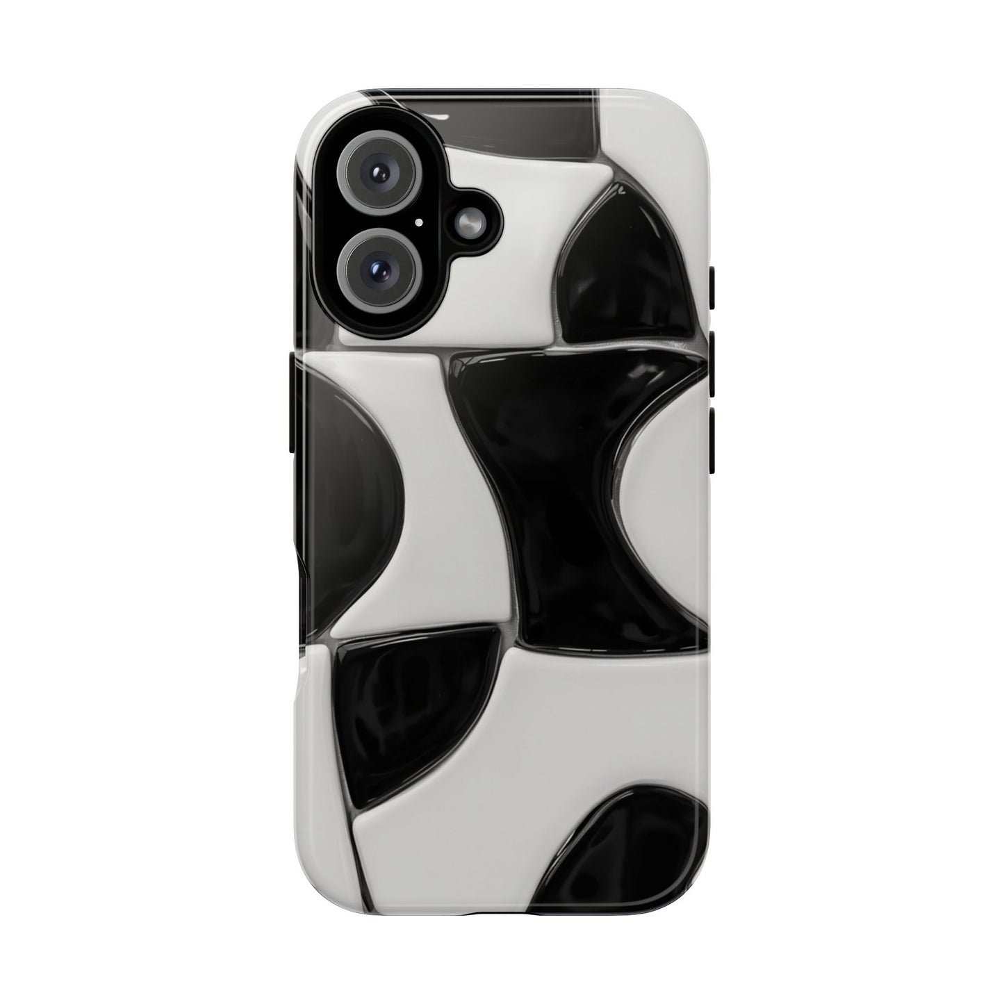 Black & White Abstract Pattern Tough Phone Case