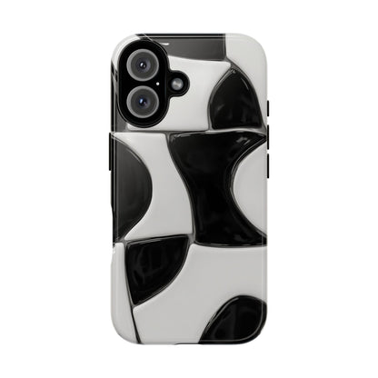 Black & White Abstract Pattern Tough Phone Case