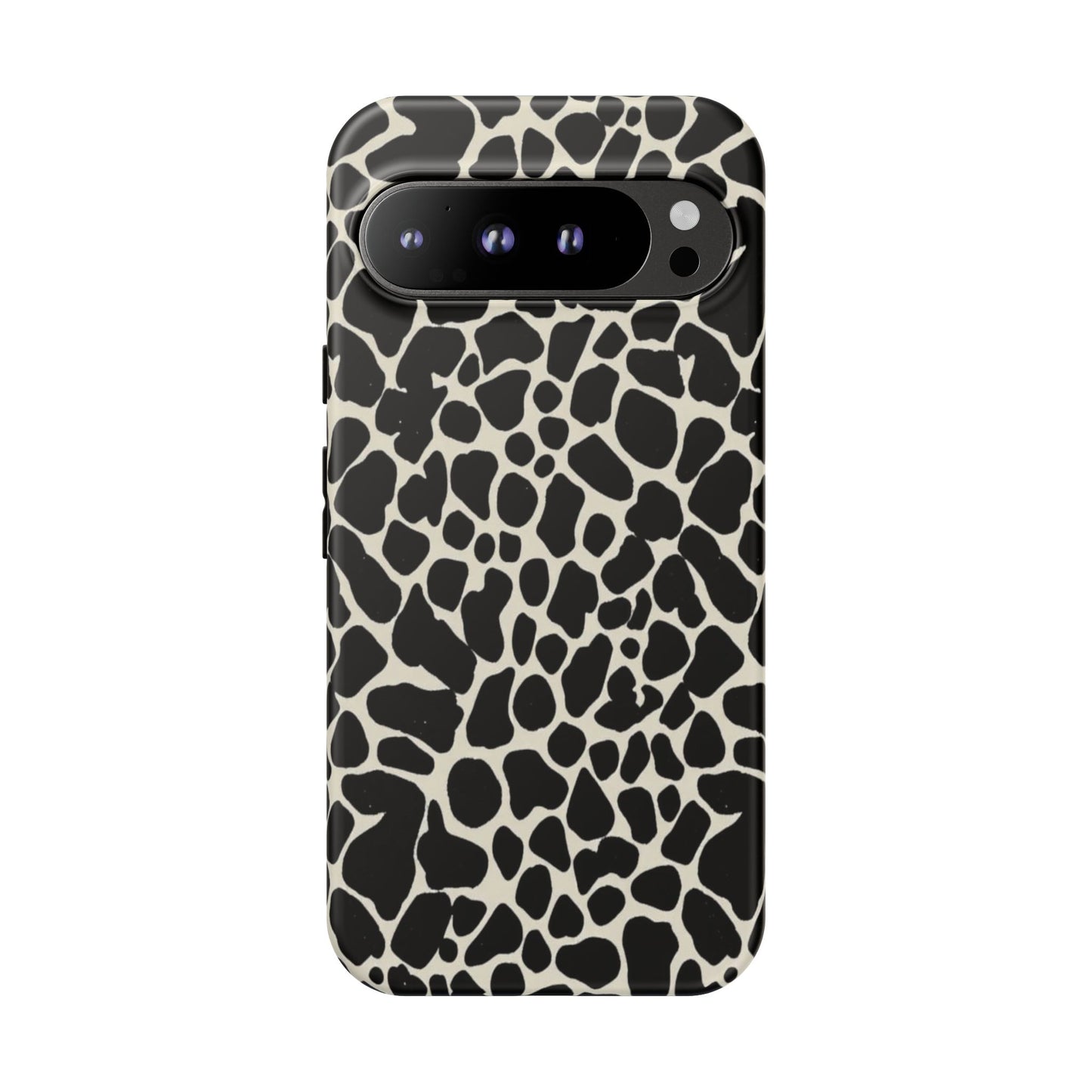 Black and White Cowhide Phone Case — Protective Tough Case
