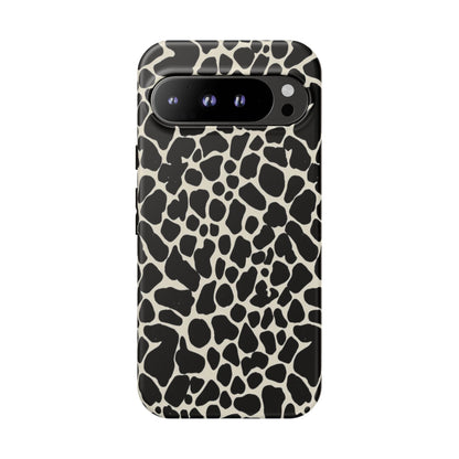 Black and White Cowhide Phone Case — Protective Tough Case