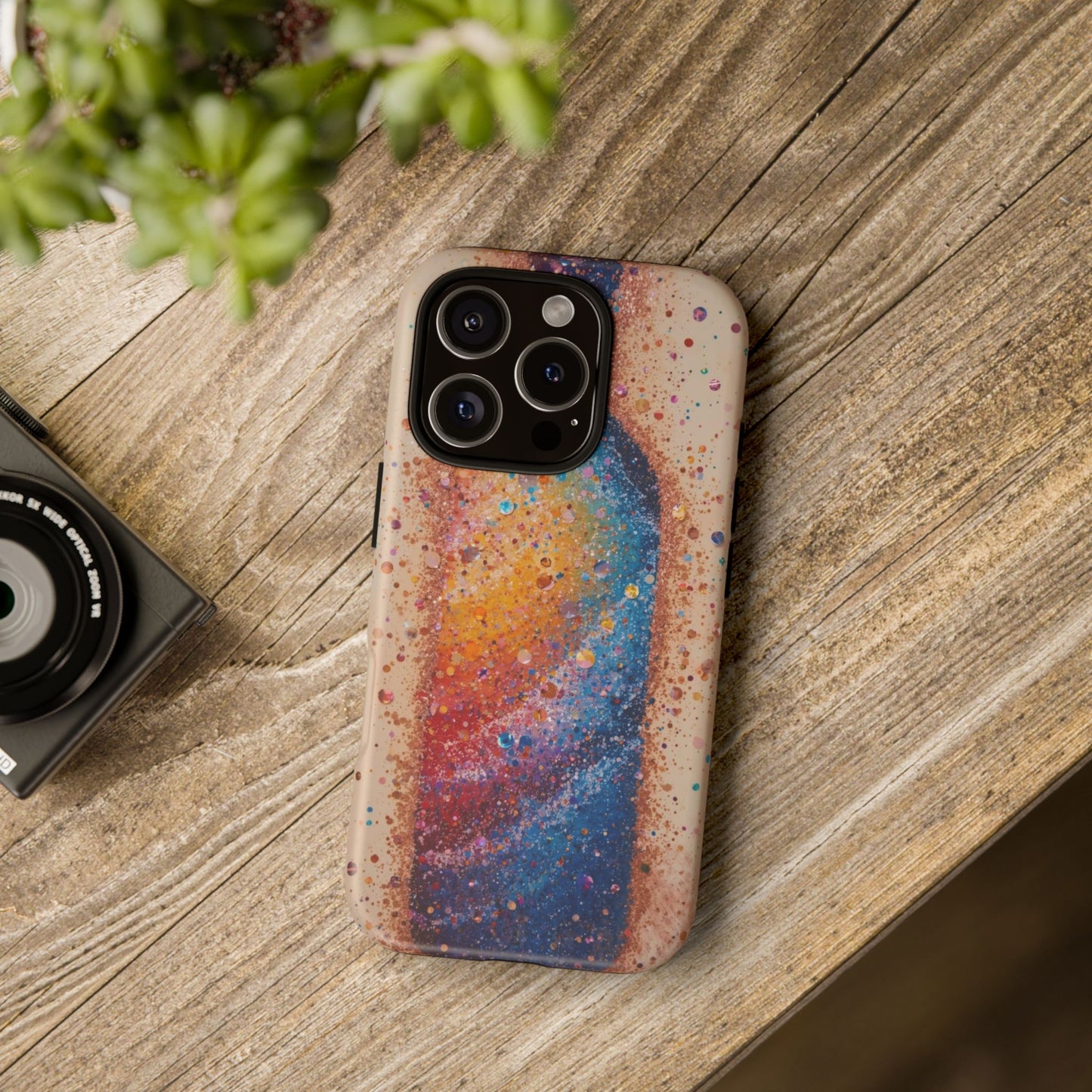 Galaxy Bottle Tough Phone Case — Colorful Nebula Splash iPhone Cover
