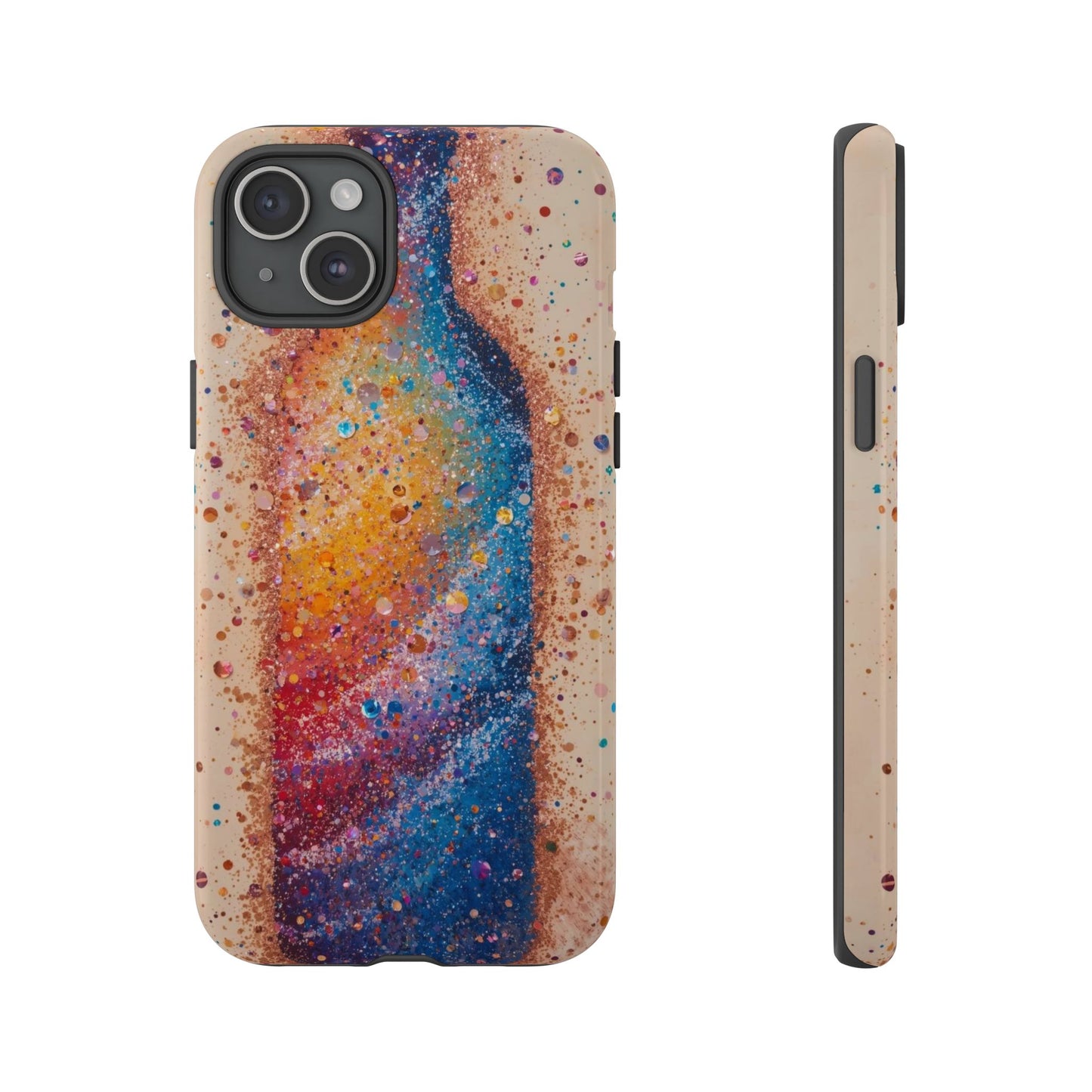 Galaxy Bottle Tough Phone Case — Colorful Nebula Splash iPhone Cover