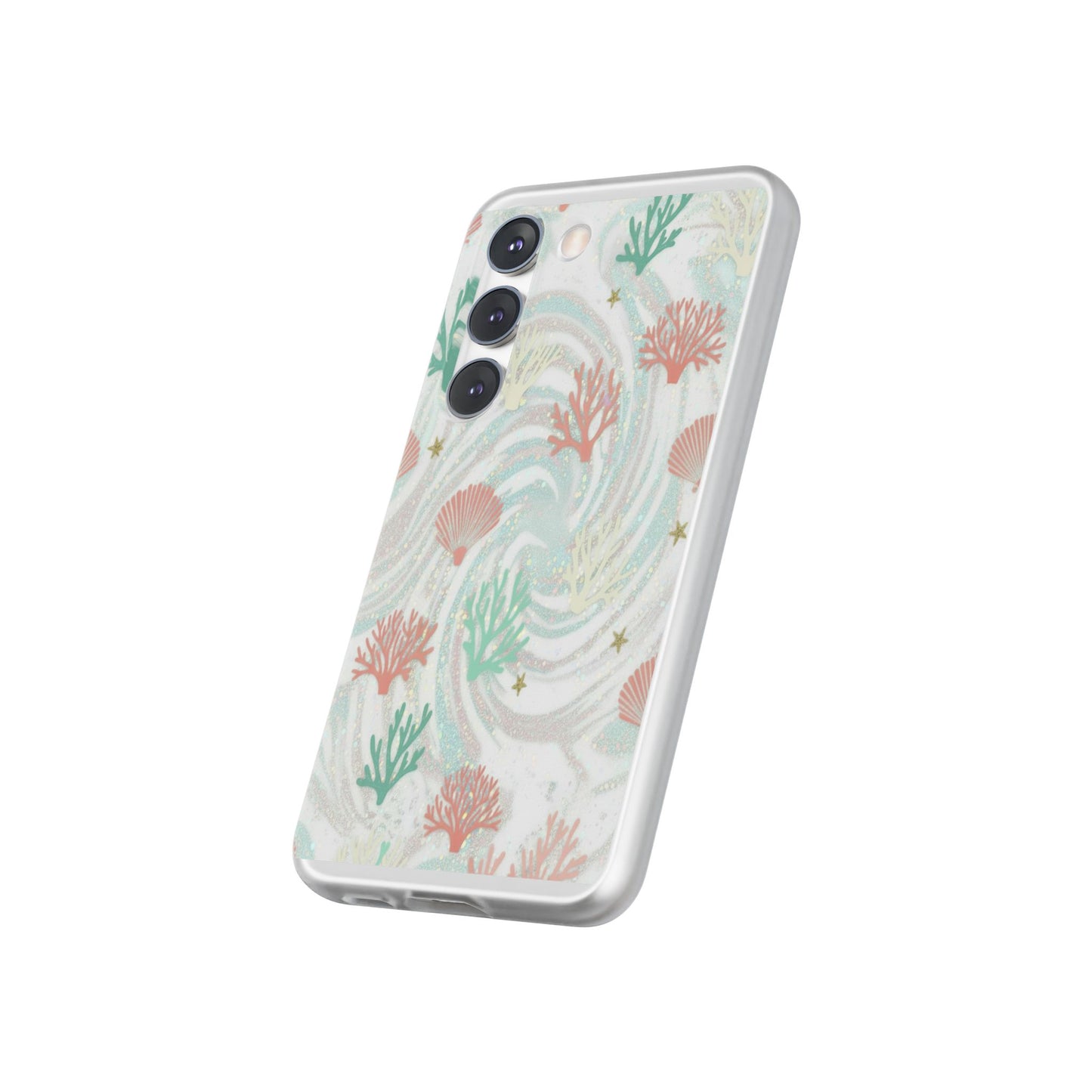 Pastel Seashell Phone Case — Coral Reef Wave iPhone Cover