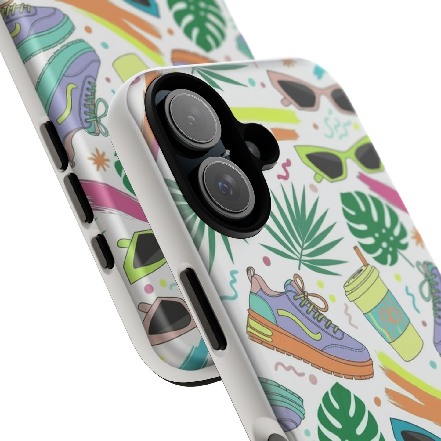 Tough Cases — Colorful Retro Sneakers & Sunglasses Phone Case