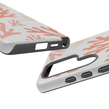 Coral Reef Pattern Tough Phone Case — Pink Beachy Protective Cover