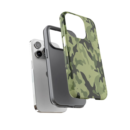 Camo Tough Phone Case — Military Green Protective iPhone Cover