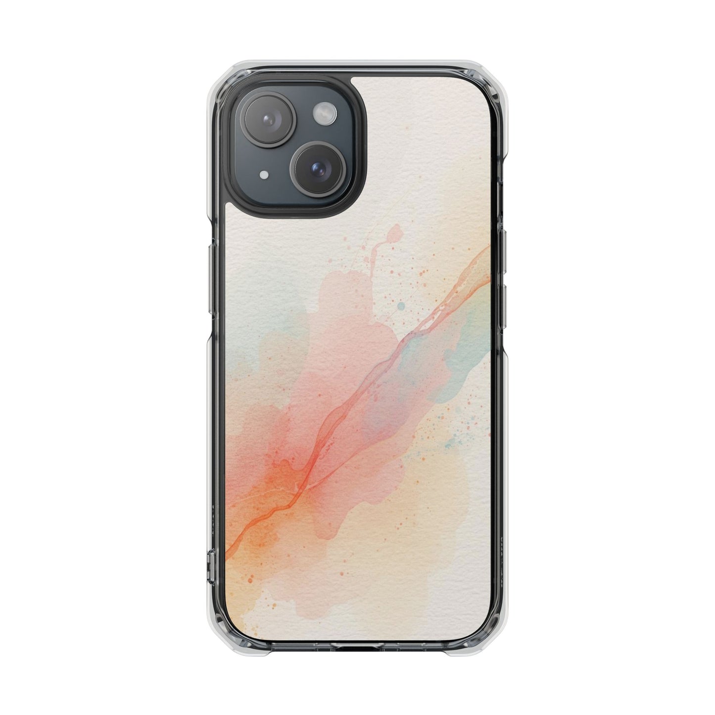 Clear Magnetic Impact Phone Case — Pastel Watercolor Splash