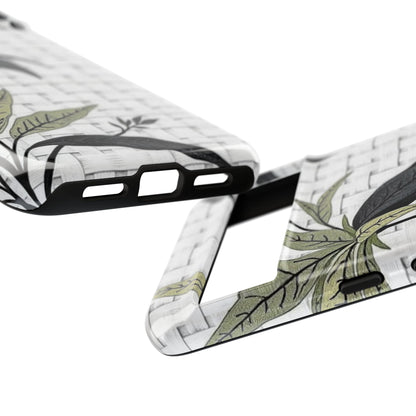Floral Woven Tough Phone Case — Protective Botanical iPhone Cover