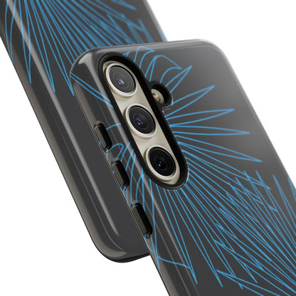 Blue Dandelion Burst Tough Phone Case — Protective Floral iPhone Cover