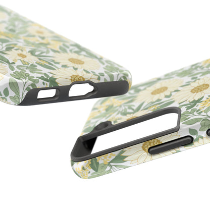 Daisy Meadow Tough Phone Case — Floral Protective Phone Cover