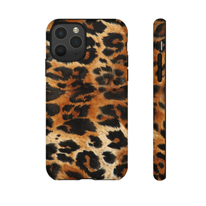Leopard Print Tough Phone Case – Rugged Protective iPhone Cover