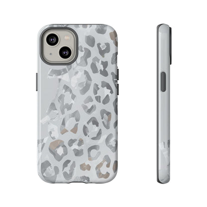 Silver Leopard Tough Phone Case