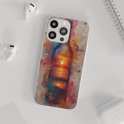 Copy of Floral Holographic Phone Case — Iridescent Leaves & Flowers Flexi Case