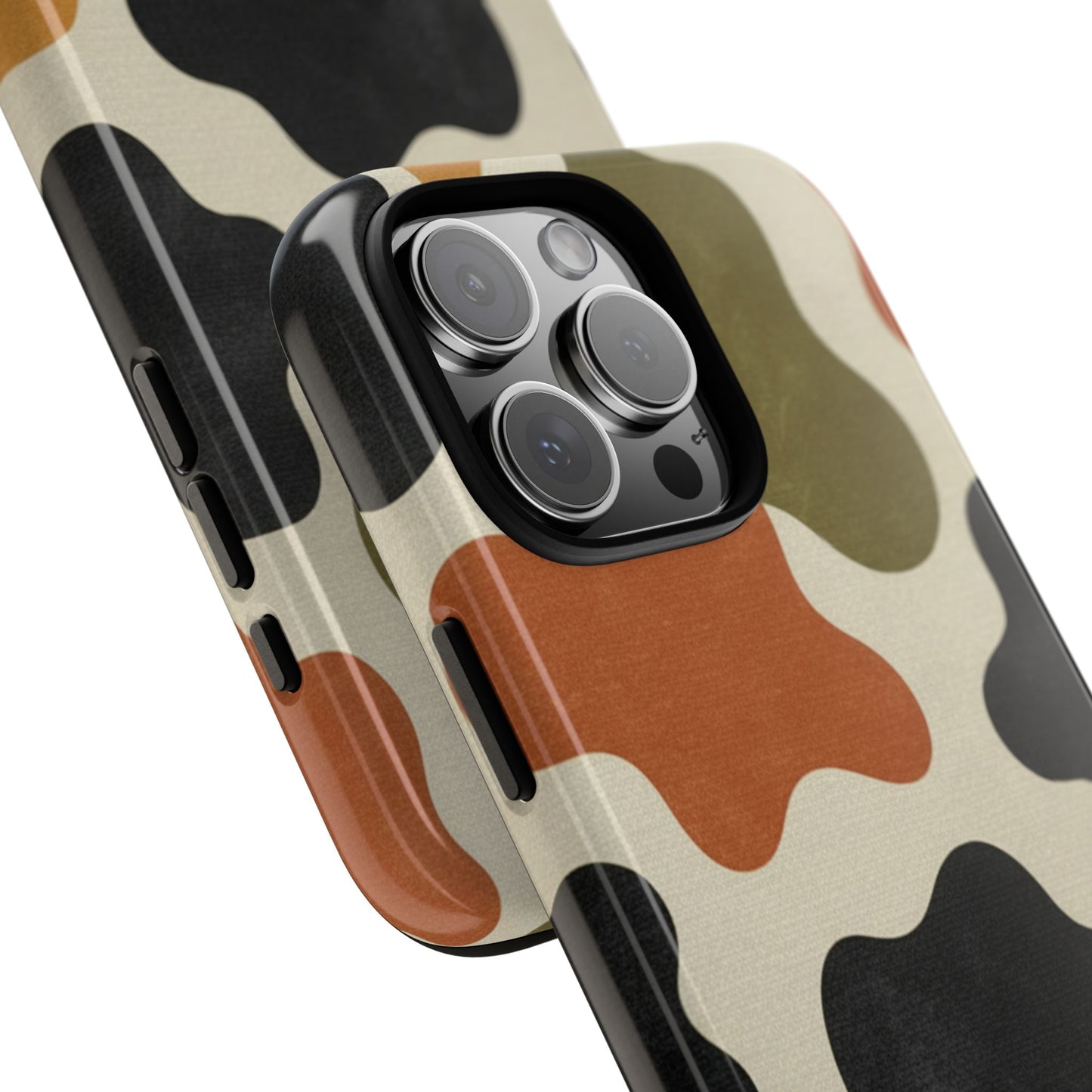 Retro Abstract Camouflage Phone Case — Earth Tone Tough Case
