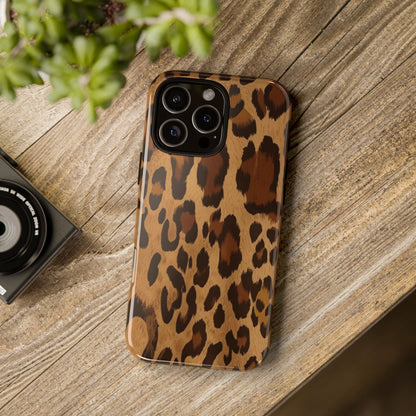 Leopard Print Tough Phone Case — Durable Animal Print Protective Cover