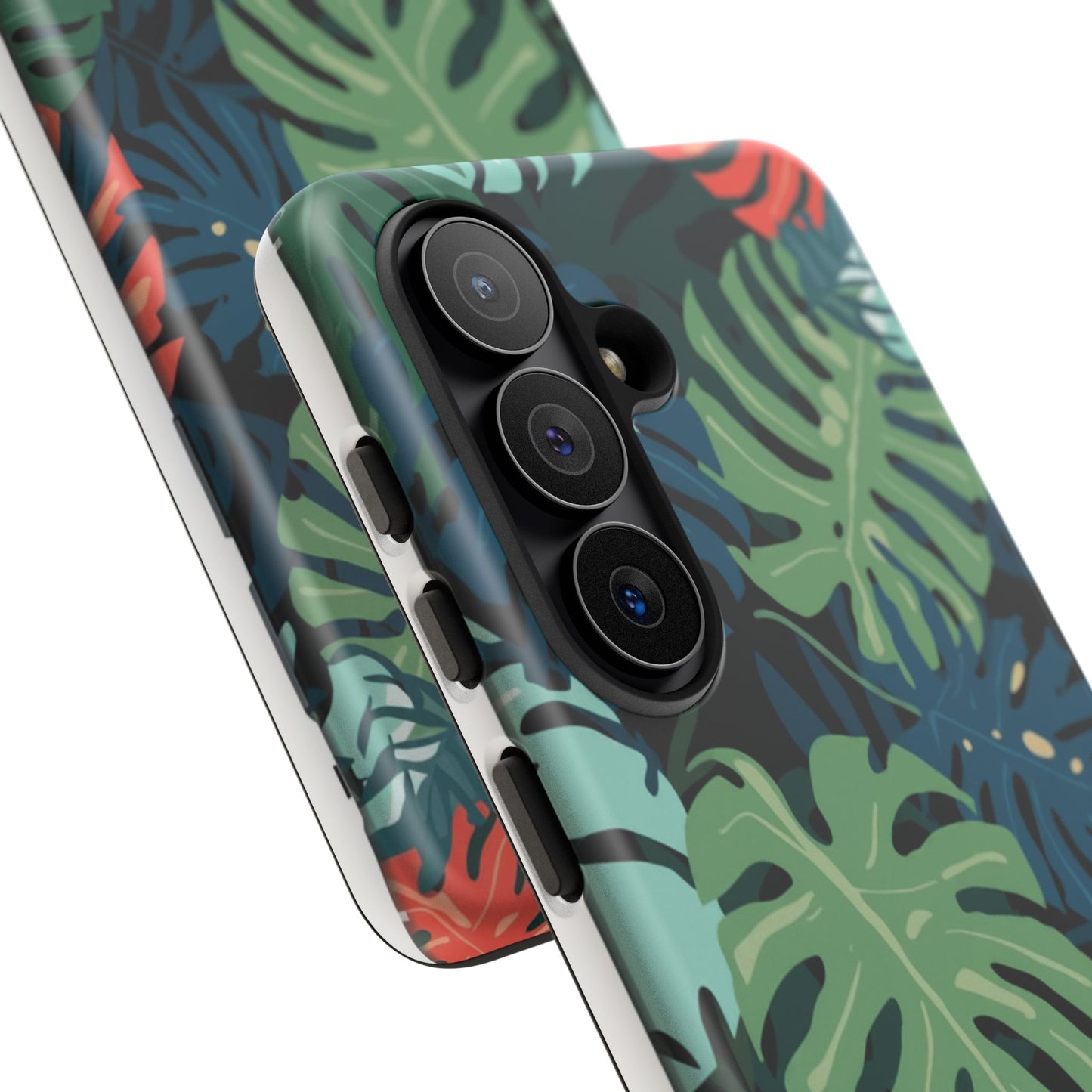 Tropical Monstera Phone Case — Colorful Leaf Protective Tough Case