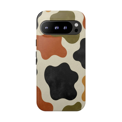 Retro Abstract Camouflage Phone Case — Earth Tone Tough Case