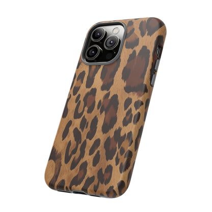Leopard Print Tough Phone Case — Durable Animal Print Protective Cover