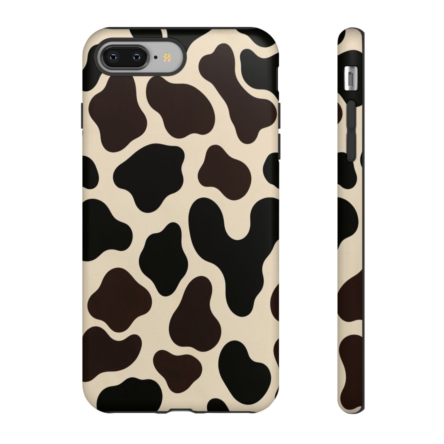 Cow Print Phone Case — Black & Cream Protective  Case