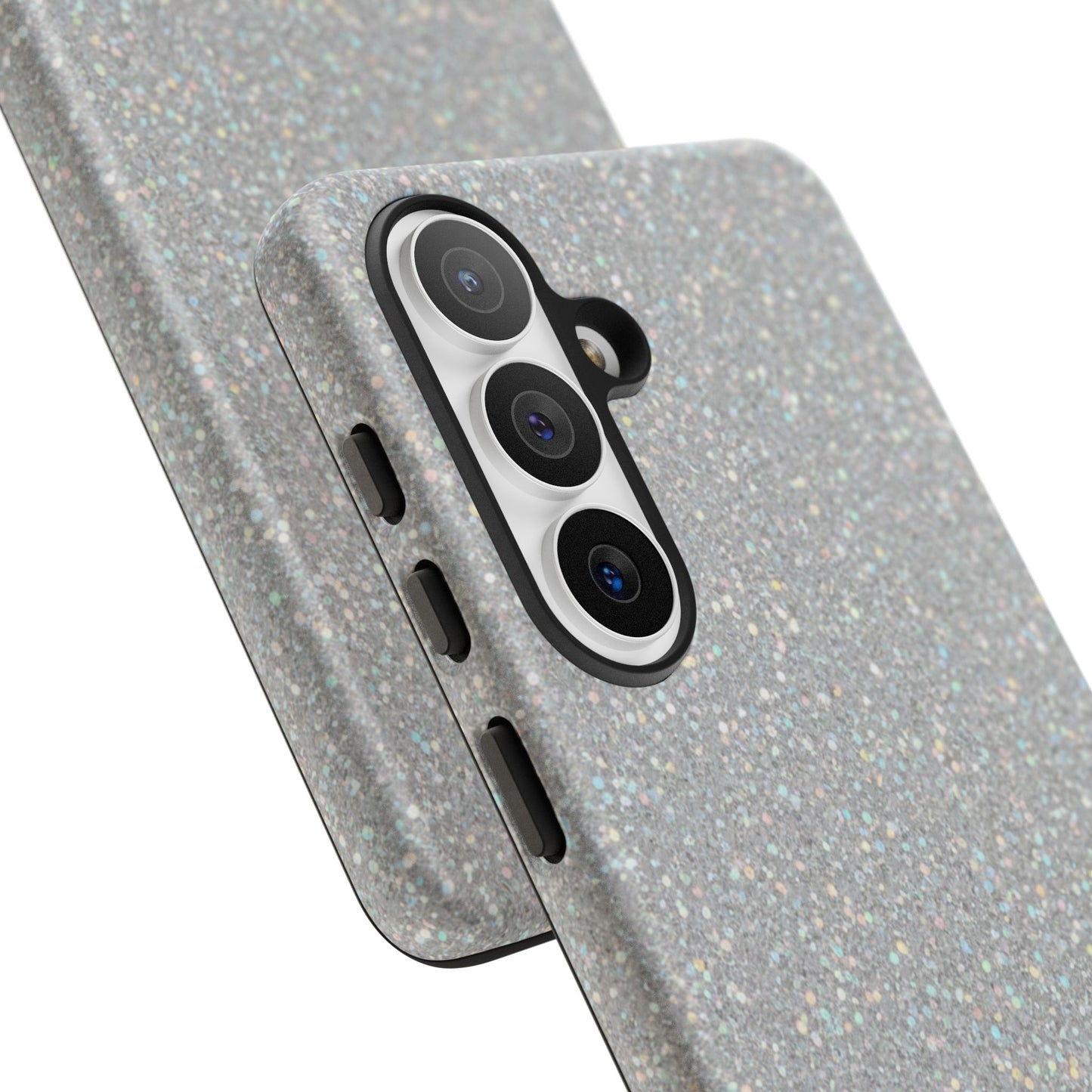 Glitter Silver Tough Phone Case — Sparkling Protective Phone Case