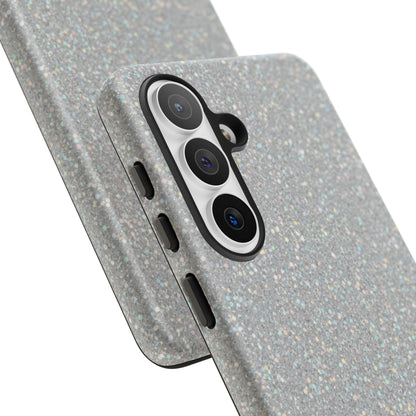 Glitter Silver Tough Phone Case — Sparkling Protective Phone Case