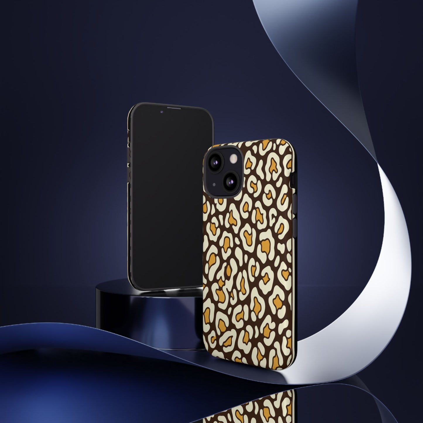 Leopard Print Tough Phone Case — Durable Protective iPhone Cover