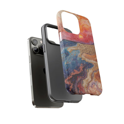 Sunset Coast Phone Case — Colorful Abstract Beach Art Tough Case