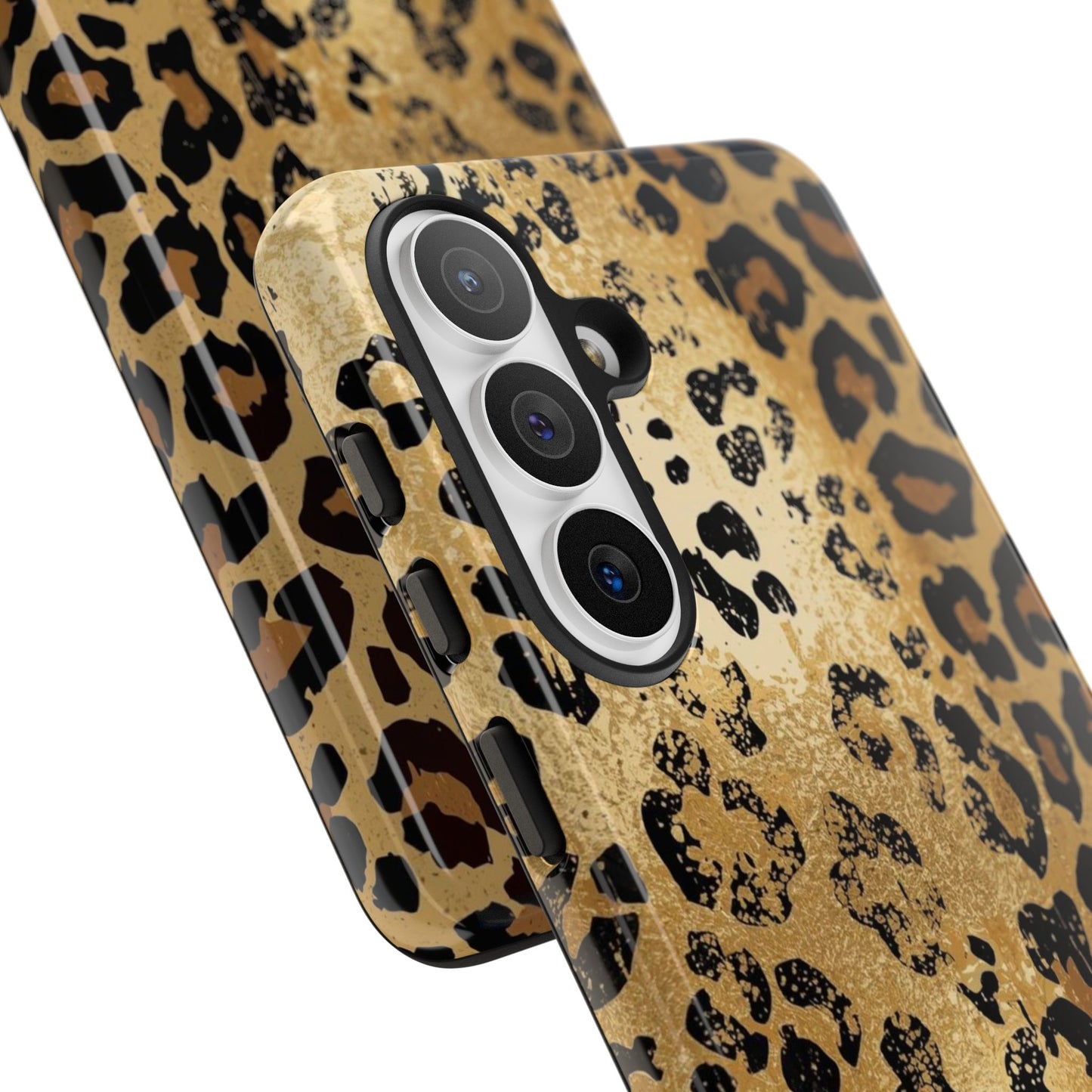 Leopard Print Tough Phone Case — Durable Protective iPhone Cover