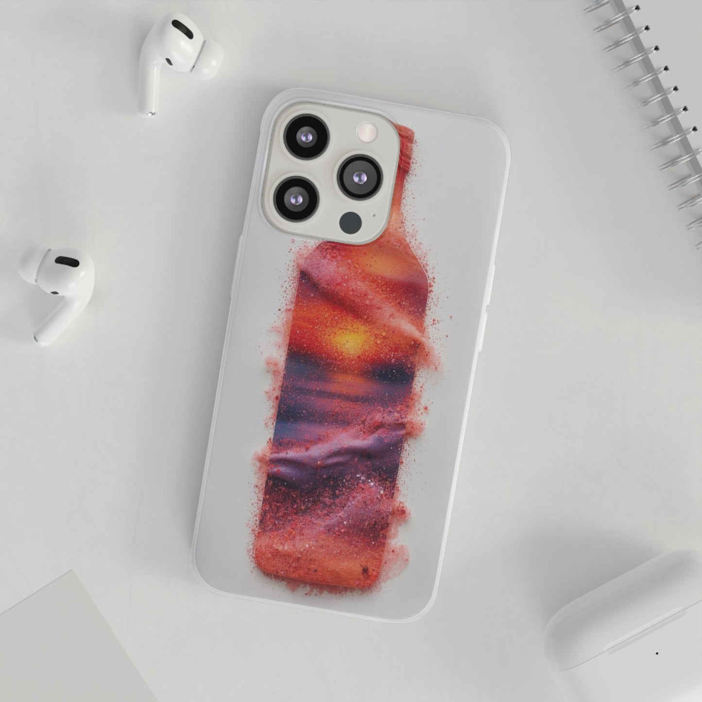 Galaxy Bottle Phone Case — Abstract Cosmic Beverage Design Flexible Case