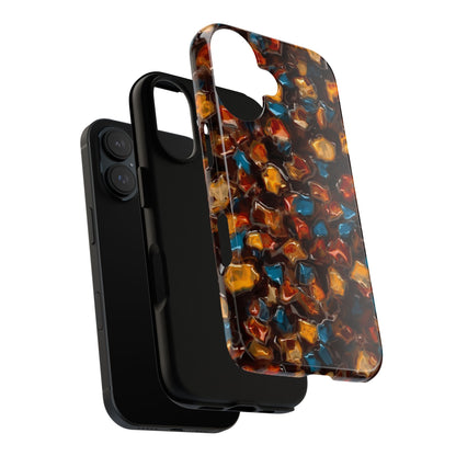 Phone Case - Amber Tortoiseshell Mosaic Protective Cover