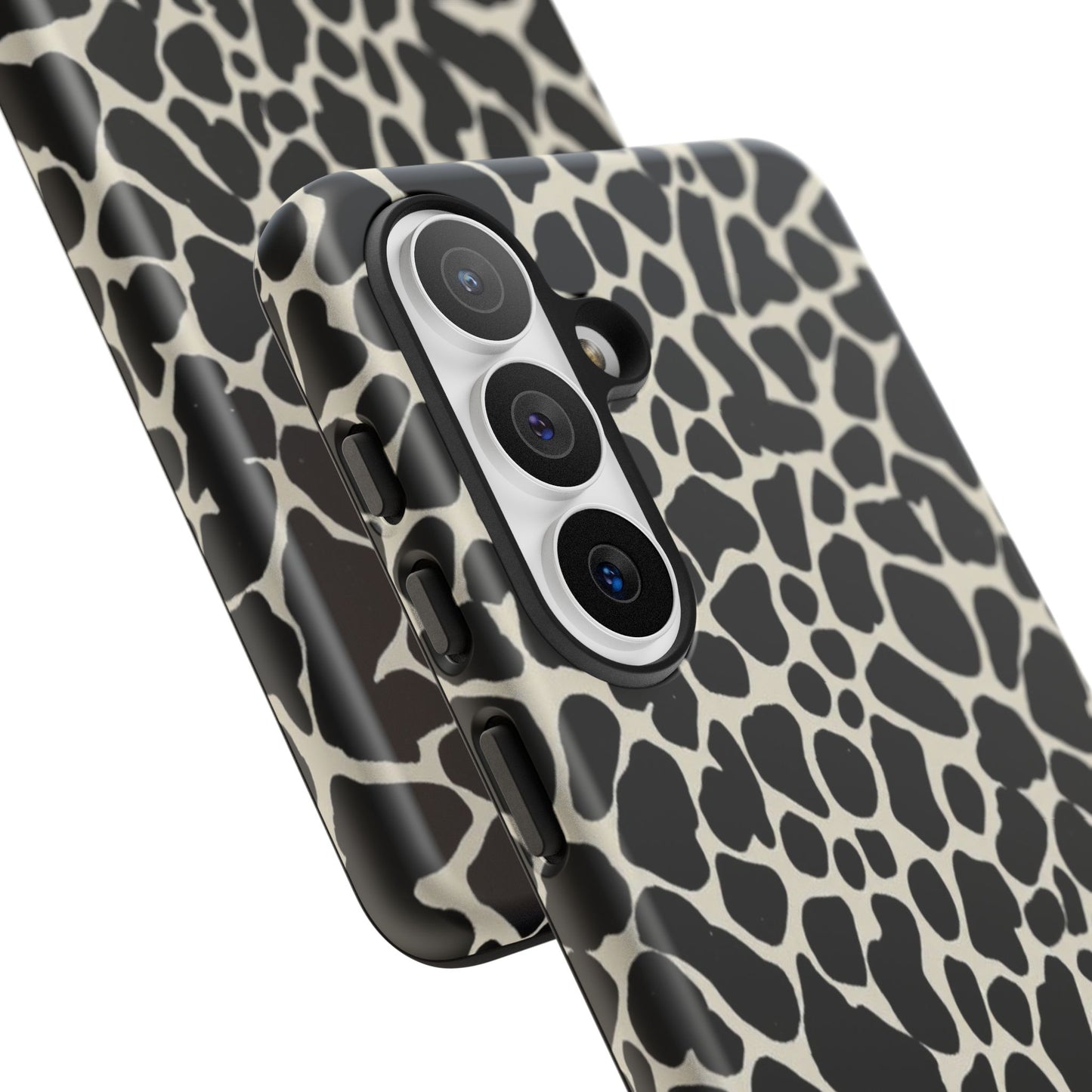 Black and White Cowhide Phone Case — Protective Tough Case