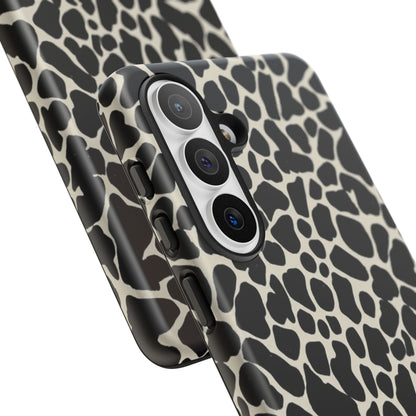 Black and White Cowhide Phone Case — Protective Tough Case