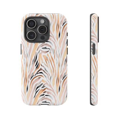 Tough Case — Neutral Watercolor Tiger Stripe Phone Case