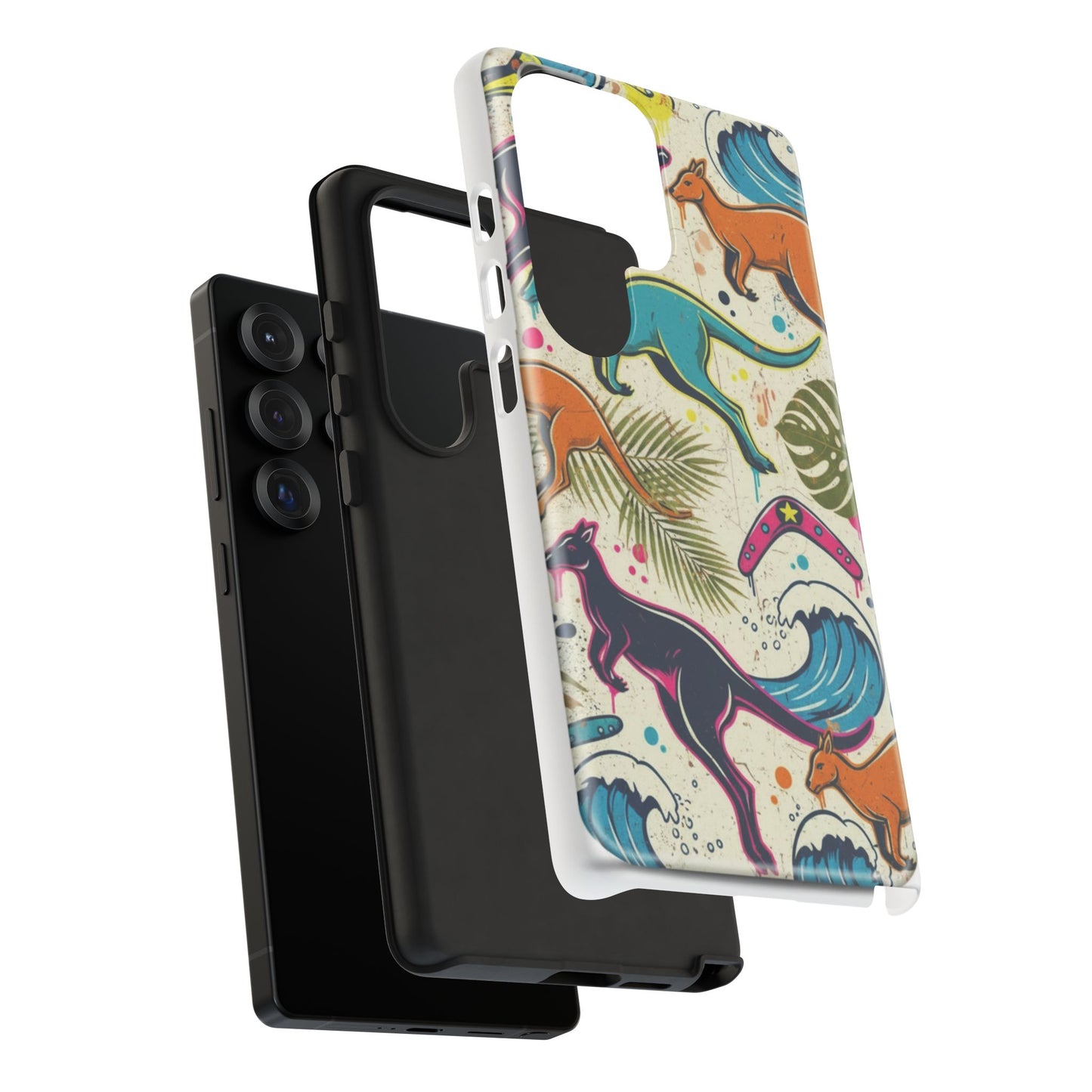Tough Cases — Colorful Surfing Kangaroo Phone Case