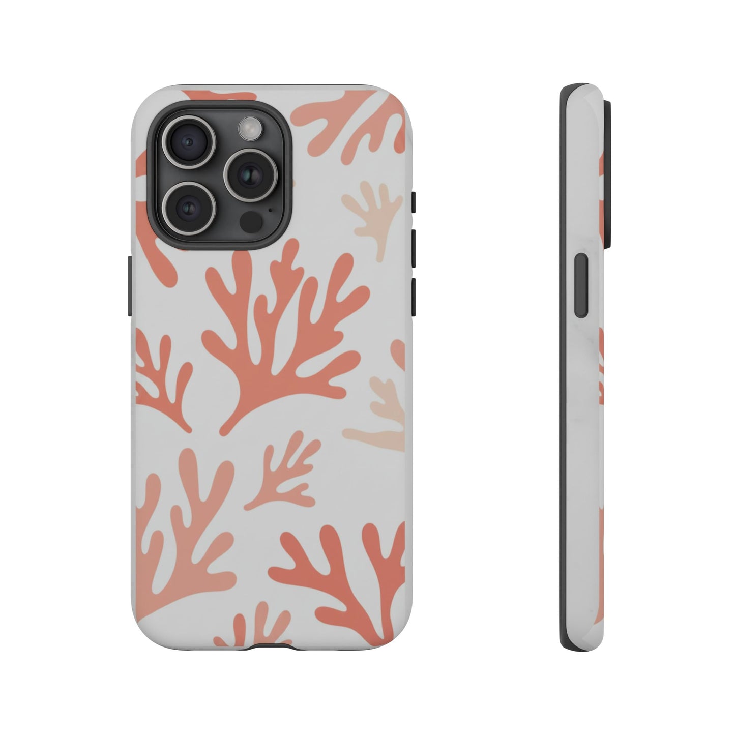 Coral Reef Pattern Tough Phone Case — Pink Beachy Protective Cover
