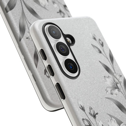 Floral Monochrome Phone Case — Elegant Black & White Lily Design