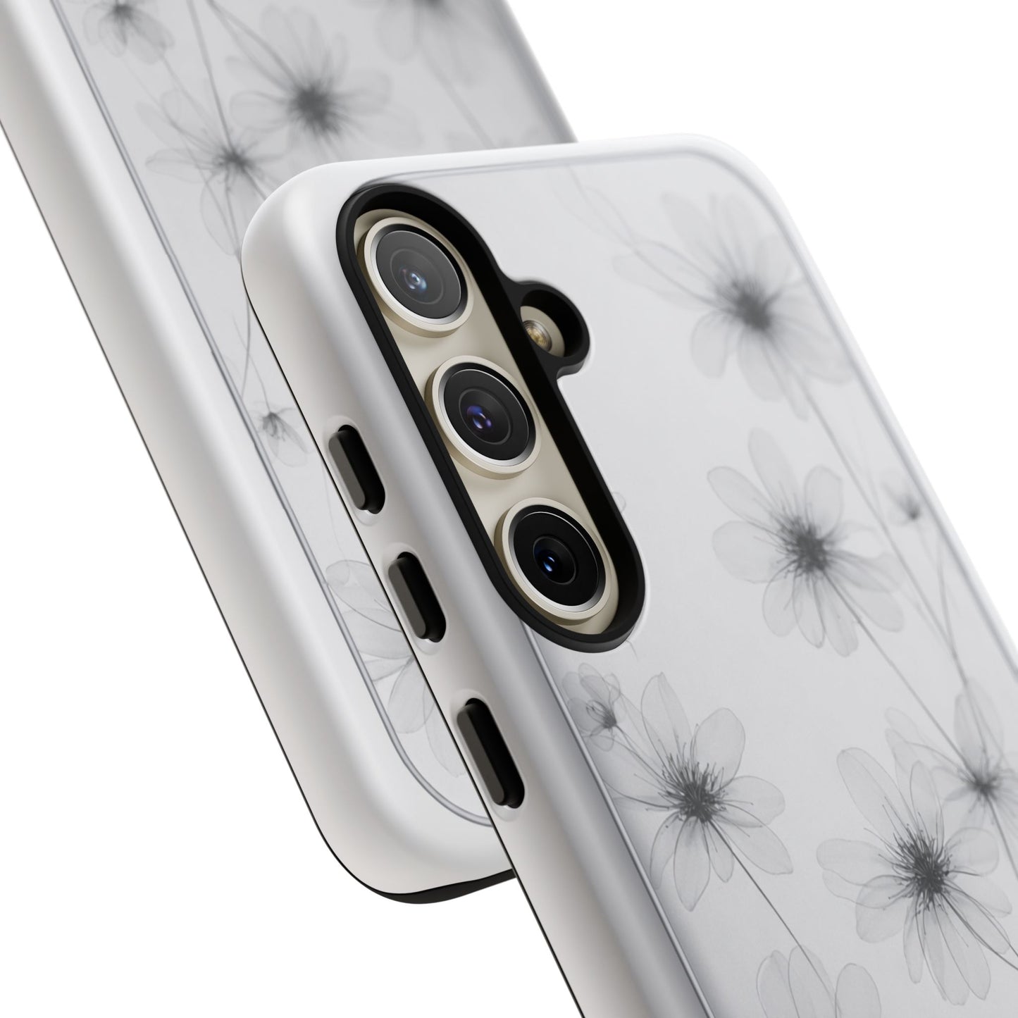 Tough Case — Black & White Floral Tough Phone Case