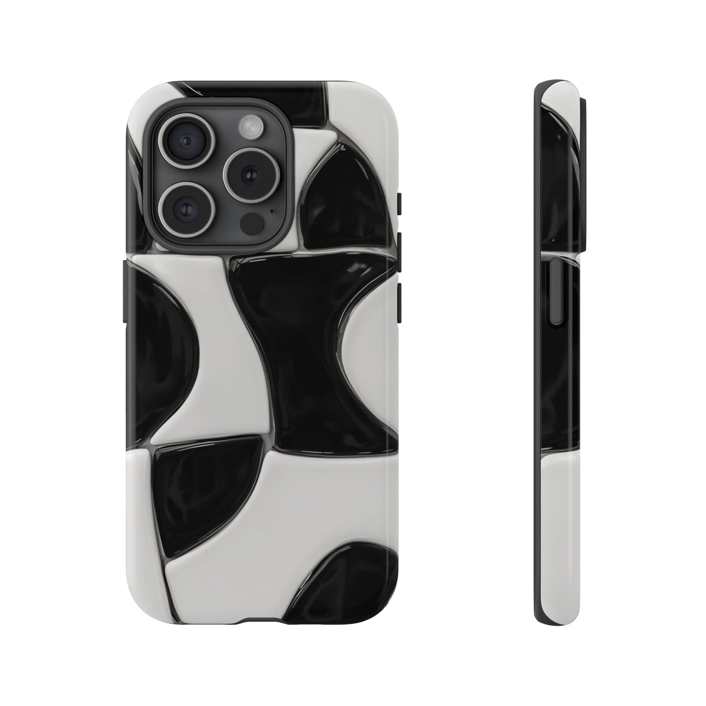 Black & White Abstract Pattern Tough Phone Case